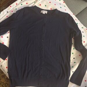 LOFT Dark Blue Cardigan Sweater